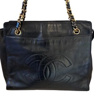 Chanel CC Logo Chain Shopper Tote